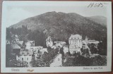 Carte postala, Sinaia, vedere spre parc, perioada interbelica