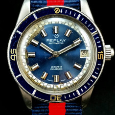 Superb pentru colectionari! Ceas vintage REPLAY diver calibru ETA 2683