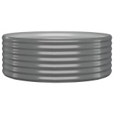 Cumpara ieftin Jardiniera gradina gri 100x100x36 cm otel galvanizat