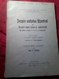 Rev. - Ilie T.Lungu - Despre Unitatea Bisericei si despre fapta buna si milostenie / Opera Thascius Caecilius Cyprianus - 1909 -Teza Licenta 63pag