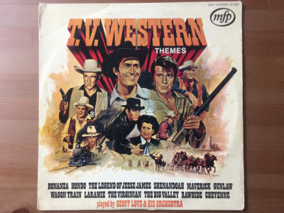 Great TV Western Themes Geoff Love His Orchestra disc vinyl lp muzica filme vg+ foto