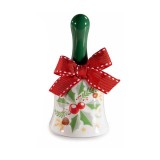 Clopotel Craciun ceramica textil multicolor GF 5x10 cm