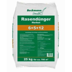 &Icirc;ngrășăm&acirc;nt gazon toamnă NPK 6-5-12 25 kg cu potasiu și microgranule uniforme