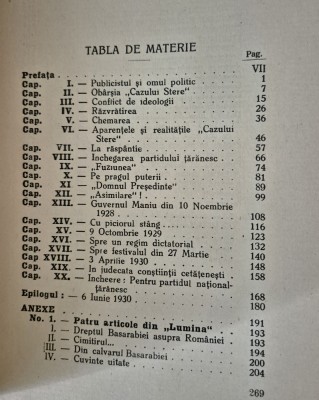 Carte veche 1930 C Stere Partidul National Taranesc si Cazul Stere foto
