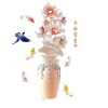 Sticker decorativ, Vaza cu flori, 120 cm, 762STK, natura si peisaje