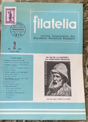 myh 15 - Filatelia - Revista filatelistilor din RSR - nr 2/februarie 1976 foto