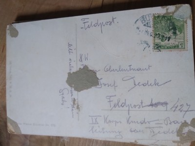 Ilustrata Posta de Front (feldpost) interbelica Ungara WW2 foto