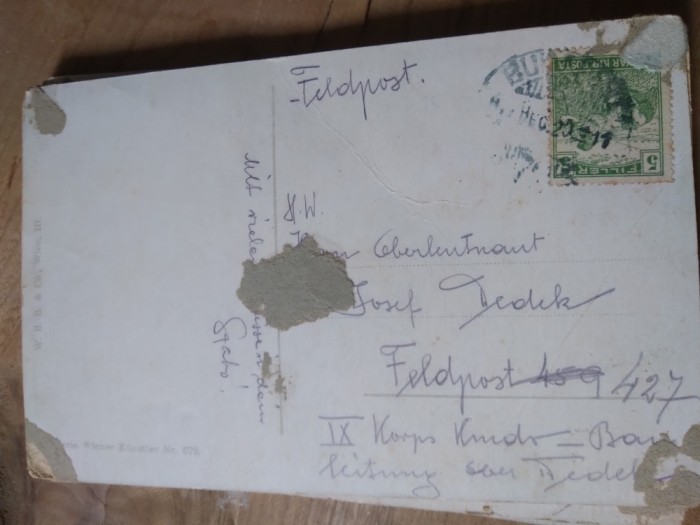 Ilustrata Posta de Front (feldpost) interbelica Ungara WW2