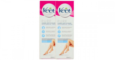 Veet Silk&amp;amp;amp;Fresh Szőrtelen&amp;iacute;tő kr&amp;eacute;m &amp;eacute;rz&amp;eacute;keny bőrre 2x100ml foto