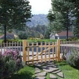 Gossi poarta simpla pentru gard, lemn de alun, 100 x 60 cm