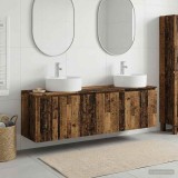 Cumpara ieftin Set dulap baie 3 buc. Lemn vechi 161,5 x 44,5 x 82 cm