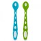 Set 2 lingurite din silicon babyjem soft spoon (culoare: bleu)