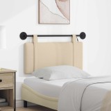 vidaXL Tăblie de pat suspendată Cu lumină LED Crem Țesătură 3423854