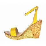 Cumpara ieftin Sandale dama din piele naturala cu platforme de 10 cm - Model Galben L
