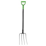 Furca de gradina din otel, 120 cm, cu maner ergonomic tip D