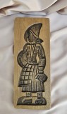VECHE MATRITA DIN LEMN PENTRU TURTA DULCE SAU PENTRU DECOR, SCULPTATA MANUAL