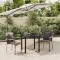 vidaXL Set mobilier de grădină cu perne, 3 piese, negru/gri, poliratan 3185113