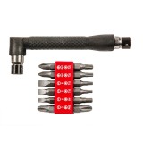 Set biti cu maner magnetic 13 piese pentru insurubare precisa