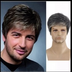 Peruca pentru barbati GRIZONATA foto