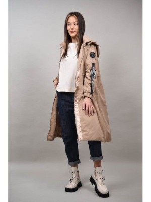 GEACA LUNGA TIP TRENCI CATENA S-M Camel foto