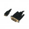 CABLU video LOGILINK, adaptor Mini-HDMI (Type C)(T) la DVI-D SL (T), 2m,