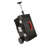 Cumpara ieftin Cutie Scule Mobila Kingfisher, Roti, Maner Telescopic, Negru, 38L, Carucior Depozitare