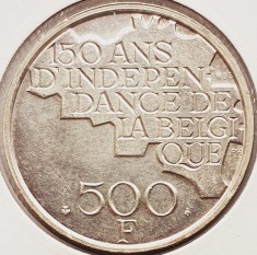 1950 Belgia 500 francs 1980 Belgique - French text; Independence km 161 foto