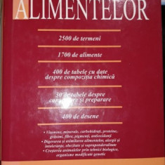 Enciclopedia alimentelor , 2500 de termeni , 1700 de alimente , 400 de tabele cu date despre compozitia chimica , 30 de tabele despre conserve si prep