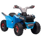 HOMCOM ATV pentru Copii 18-36 Luni din PP și Metal cu Roți Rezistente, Viteză Max 2.5 km/h, Design Atractiv, Albastru Gri și Negru | Aosom Romania