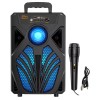 Boxa Portabila ZQS8149, 48W, Microfon Inclus, Bluetooth 5.0, USB, SD, AUX, FM, LED, Acumulator, Negru