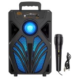 Boxa portabila cu microfon ZQS8149, 48W PMPO, USB/BT/AUX/SD/FM