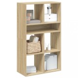 Biblioteca Gossi Stejar Sonoma 66x31x112 cm Lemn Prelucrat Rafturi Depozitare Living Birou