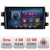 Navigatie Suzuki SX4 2006-2013 C-124 Octa Core cu Android Radio Bluetooth Internet GPS WIFI 4+32GB CarStore Technology