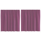 Cumpara ieftin Perdele Voile cu Bucle 2 buc Violet 140x140 cm