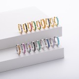 Cumpara ieftin Cercei Creole din Argint 925 cu Zirconiu Baguette Multicolor si Monocrom