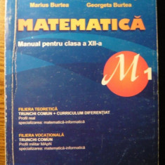 Marius Burtea, Georgeta Burtea - Matematica M1 - clasa a XII-a