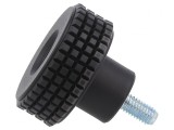 Buton de Reglare Negru &Oslash;31mm M5 10mm H24mm