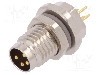 Conector M8, 4 pini, clasa etanseitate IP67, TE Connectivity - T4040014041-000