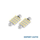 Bec sofit 16 led smd 12v, lumina alba (11x39mm) (set 2 buc.) 85630 Alta marca Alt model #7, Array