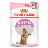 Cumpara ieftin Royal Canin Kitten Kitten Capsulă sterilizată &icirc;n suc pentru pisoi castrați 12 x 85 g