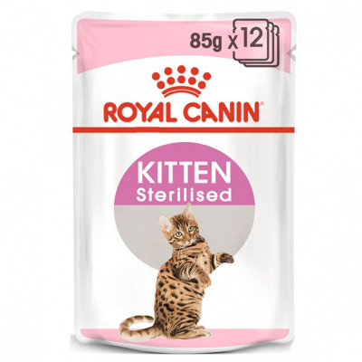 Royal Canin Kitten Kitten Capsulă sterilizată &amp;icirc;n suc pentru pisoi castrați 12 x 85 g foto