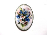 Magnet frigider cu margarete si clopotei albastri 41851