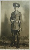 Fotografie tip carte postala, militar, perioada interbelica