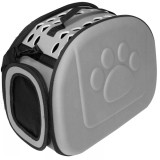 Cusca transport animale pliabila, 43x30x32 cm, maxim 6kg, gri Household NewTrend