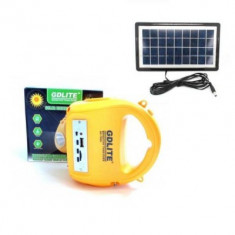 Kit incarcare solara cu lanterna, radio, MP3, card reader GDLITE7655B foto