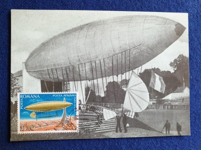 Aviatie - ARIPI ROMANESTI - CP - ZEPPELIN Dirijabilul Santos Dumont foto