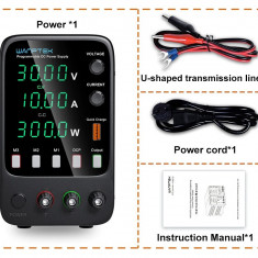 Sursa laborator de curent continuu programabila 30V 10A 300W