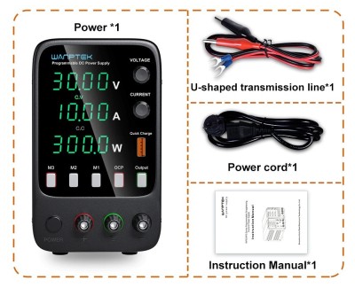 Sursa laborator de curent continuu programabila 30V 10A 300W foto