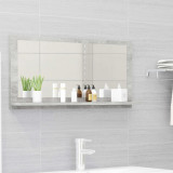 Oglinda de baie, gri beton, 80 x 10,5 x 37 cm, PAL GartenMobel Dekor, vidaXL