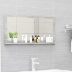 Oglinda de baie, gri beton, 80 x 10,5 x 37 cm, PAL GartenMobel Dekor